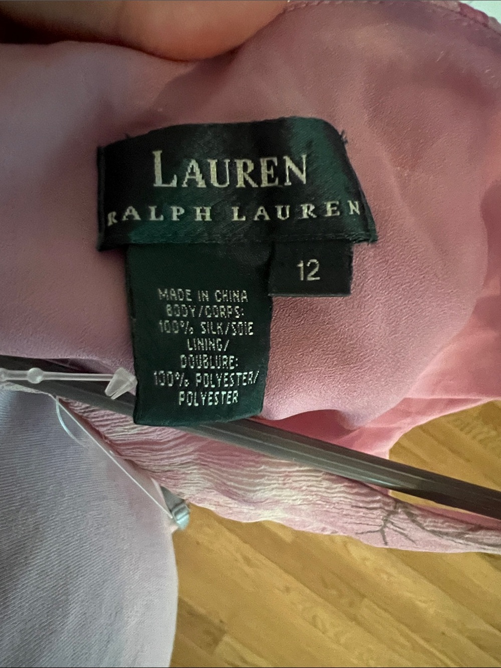 Ralph Lauren Pink Floral Sleeveless Midi with Ruffle Hem - Picture 8 of 8